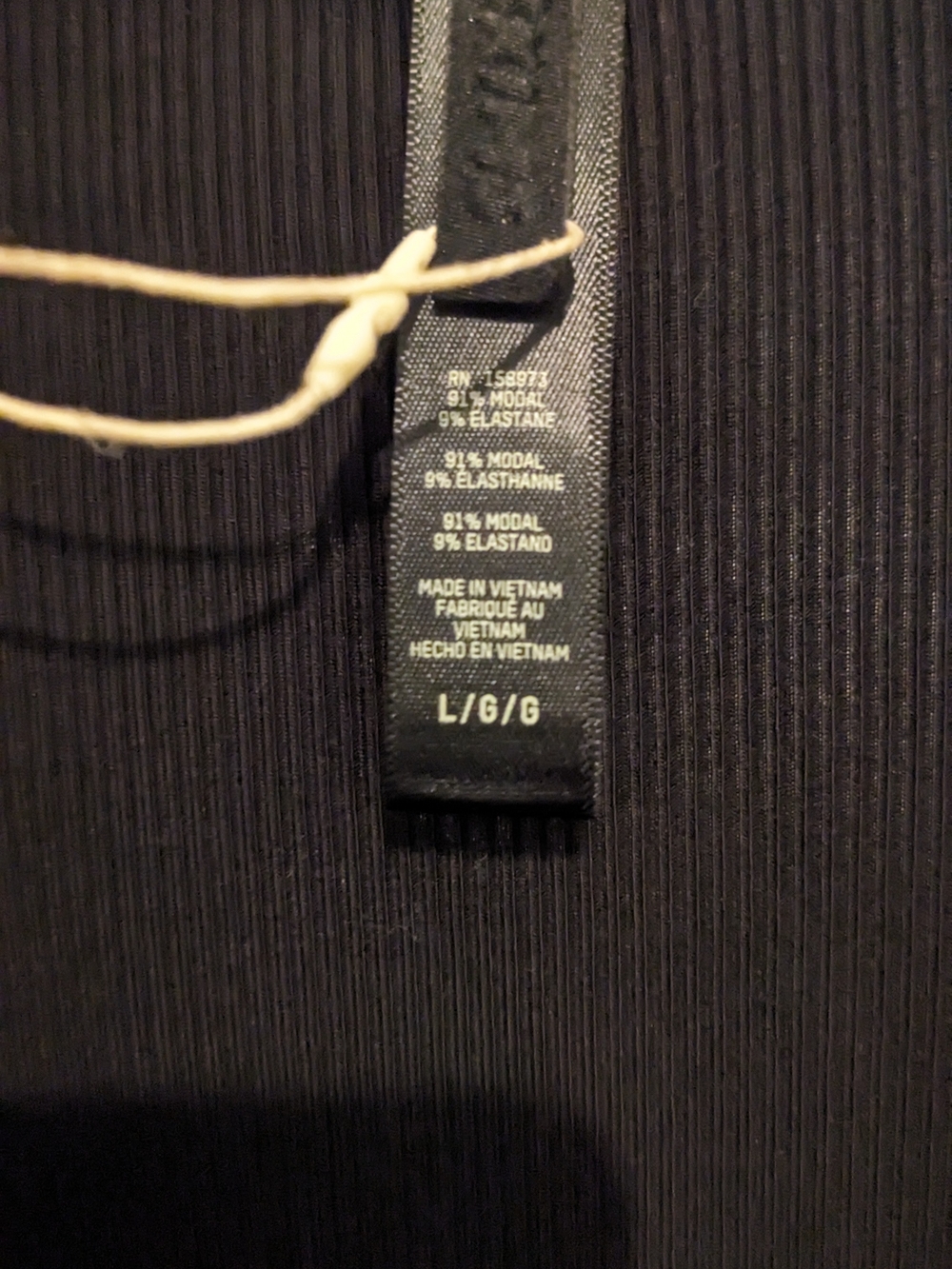 New With Tags SKIMS Black Soft Lounge Ribbed Long Sleeve Slip Dress Quiet Luxury - Picture 5 of 8